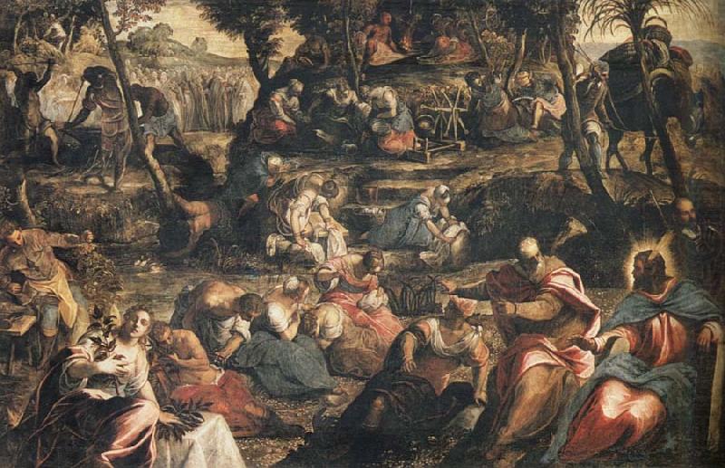 Gathering of Manna, Jacopo Tintoretto